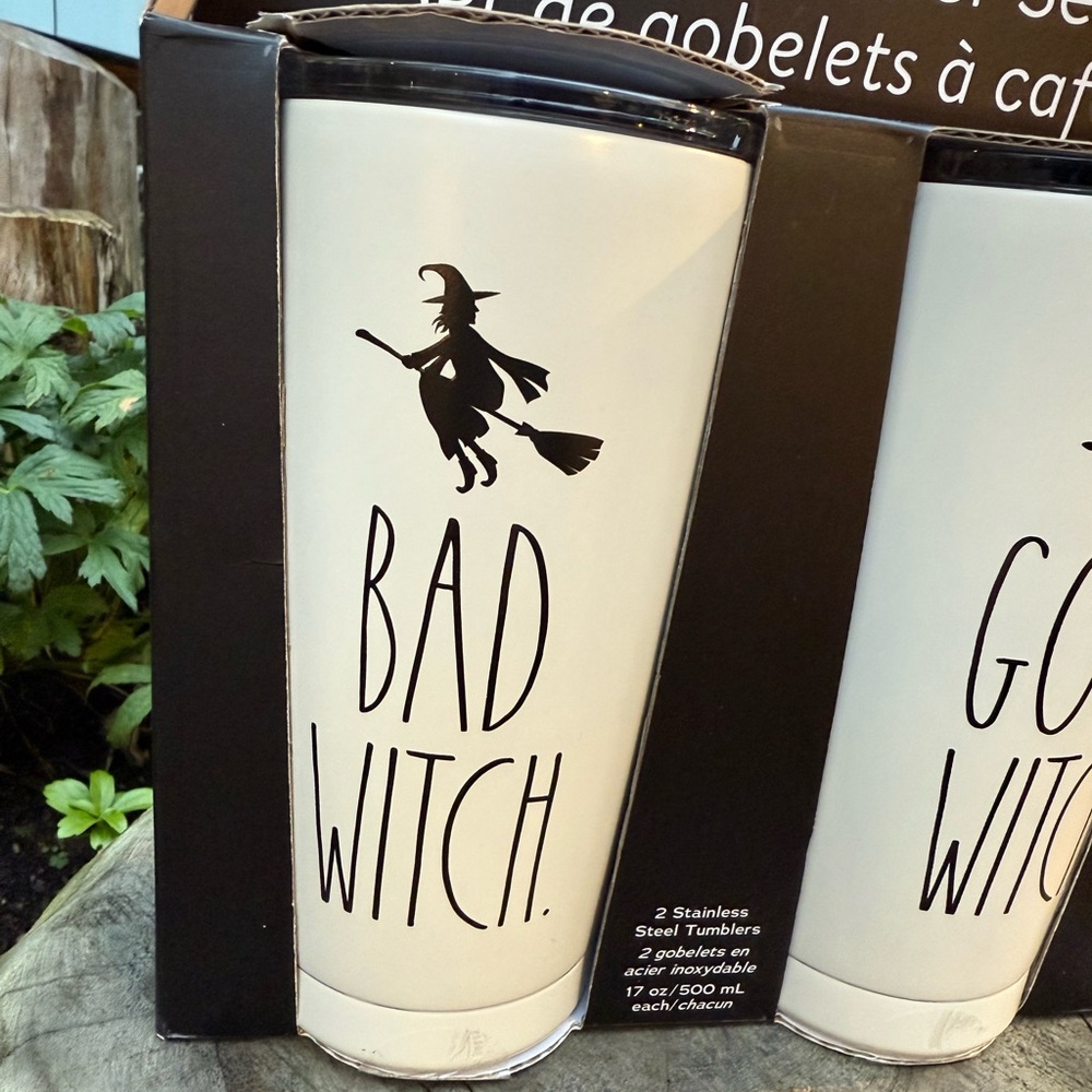 🖤🧙🧙♀️ Rae Dunn ‘Bad Witch Good Witch’ Coffee Tumbler Gift Set NWT - Picture 5 of 9